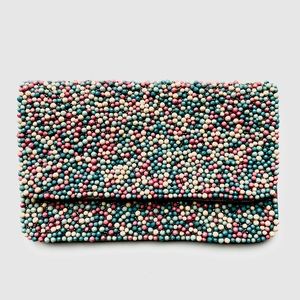Beaded colorful clutch purse (Marble)